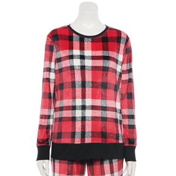 New Croft & Barrow Velour 2 Piece Pajamas Set PJs Size Large - Picture 2 of 14